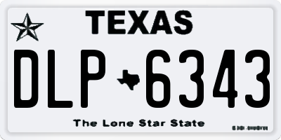 TX license plate DLP6343