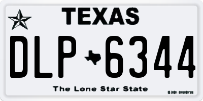 TX license plate DLP6344