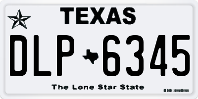 TX license plate DLP6345