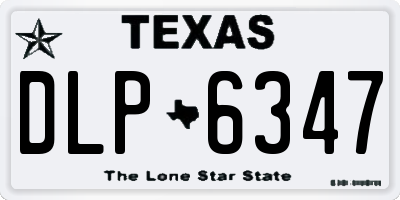 TX license plate DLP6347