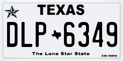 TX license plate DLP6349