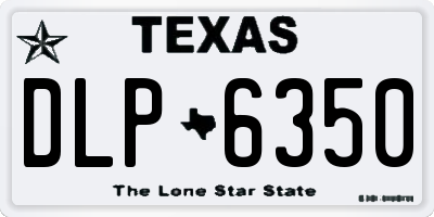 TX license plate DLP6350