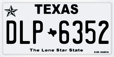 TX license plate DLP6352
