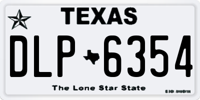 TX license plate DLP6354