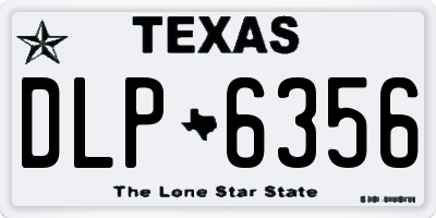 TX license plate DLP6356