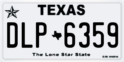 TX license plate DLP6359