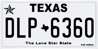 TX license plate DLP6360