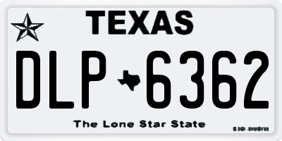 TX license plate DLP6362