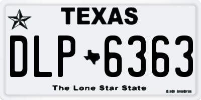 TX license plate DLP6363