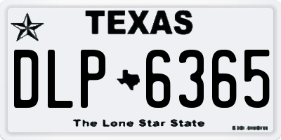 TX license plate DLP6365