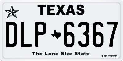 TX license plate DLP6367
