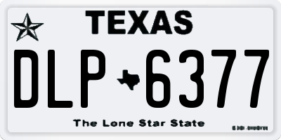 TX license plate DLP6377