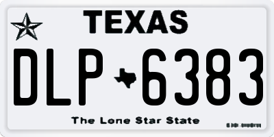 TX license plate DLP6383