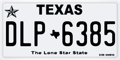 TX license plate DLP6385