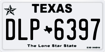 TX license plate DLP6397