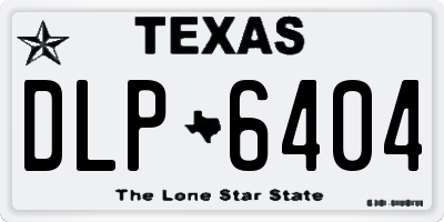 TX license plate DLP6404