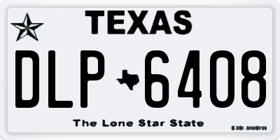 TX license plate DLP6408