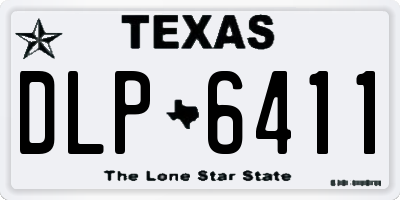 TX license plate DLP6411