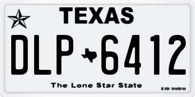 TX license plate DLP6412