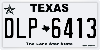 TX license plate DLP6413