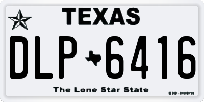 TX license plate DLP6416