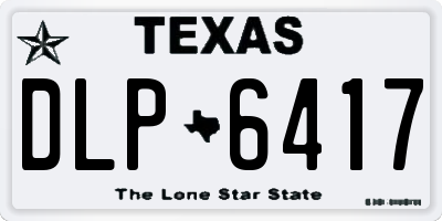 TX license plate DLP6417