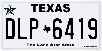TX license plate DLP6419