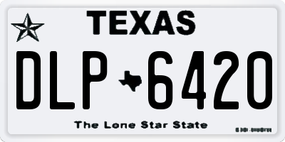 TX license plate DLP6420