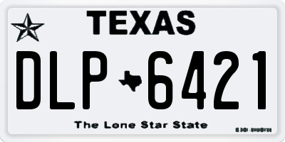 TX license plate DLP6421