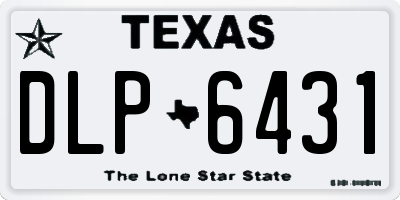 TX license plate DLP6431