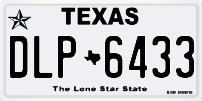 TX license plate DLP6433