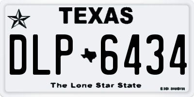 TX license plate DLP6434