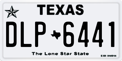 TX license plate DLP6441