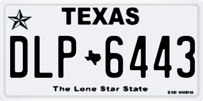 TX license plate DLP6443