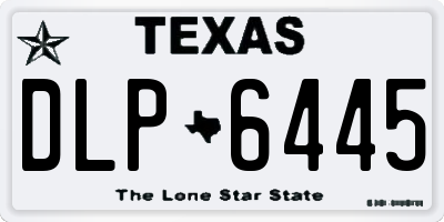 TX license plate DLP6445