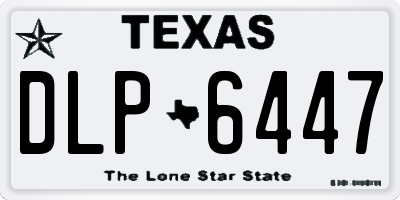 TX license plate DLP6447