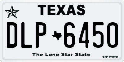 TX license plate DLP6450