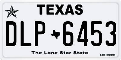 TX license plate DLP6453