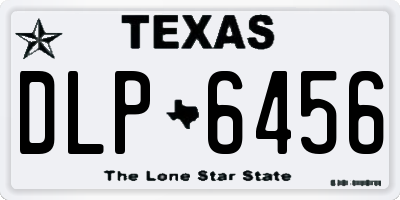 TX license plate DLP6456