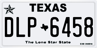 TX license plate DLP6458