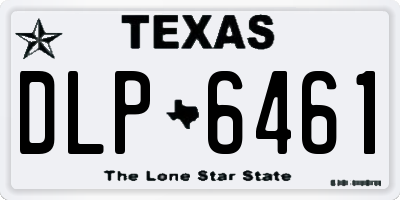 TX license plate DLP6461