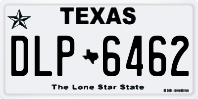 TX license plate DLP6462