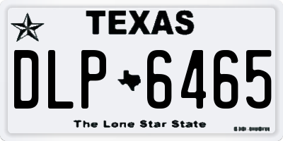 TX license plate DLP6465