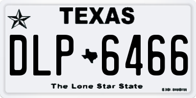 TX license plate DLP6466