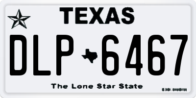 TX license plate DLP6467