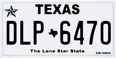 TX license plate DLP6470