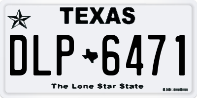 TX license plate DLP6471