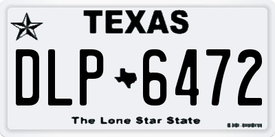 TX license plate DLP6472
