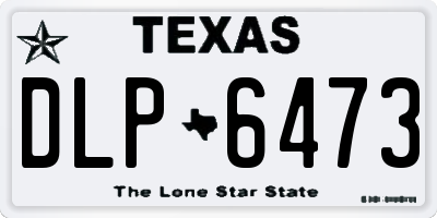 TX license plate DLP6473