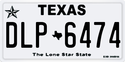 TX license plate DLP6474